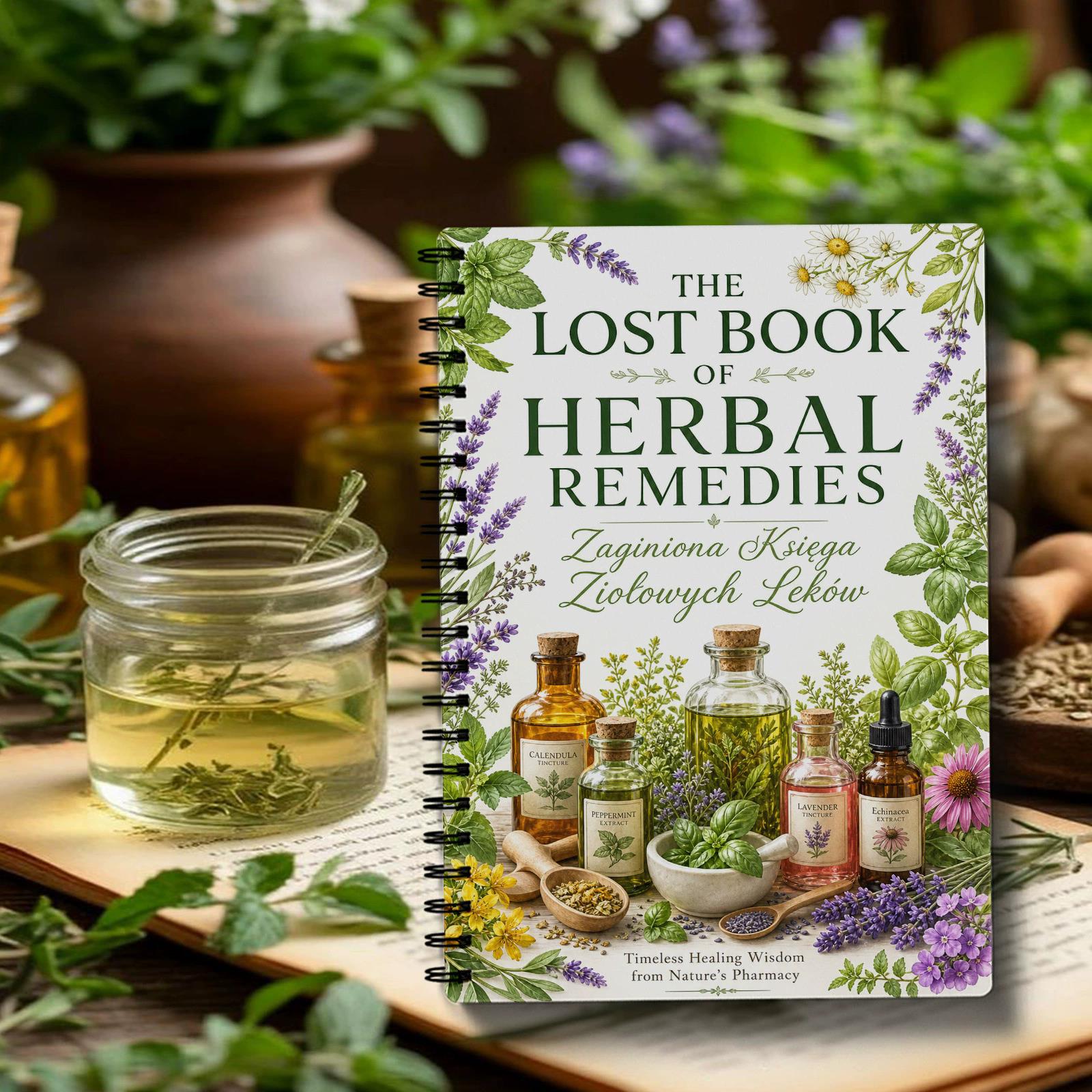 Herbal Wellness - Блокнот-ежедневник «Травяные средства» (польская версия) для