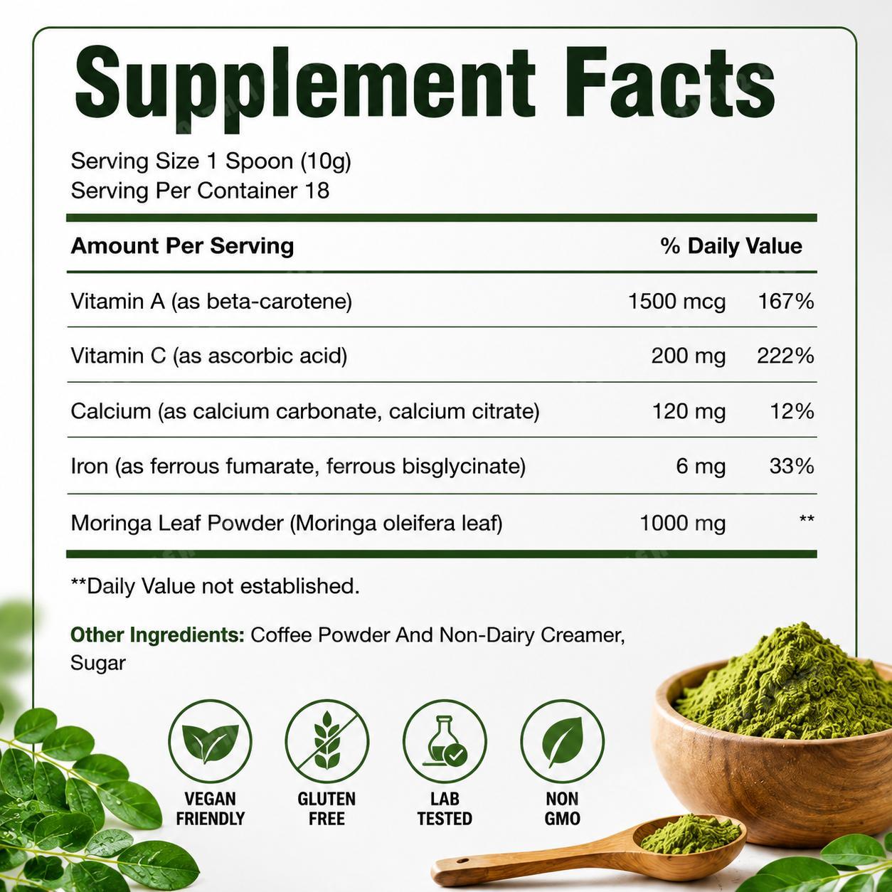 Порошковая смесь листьев морин – обзор и цена Moringa Leaf Powder