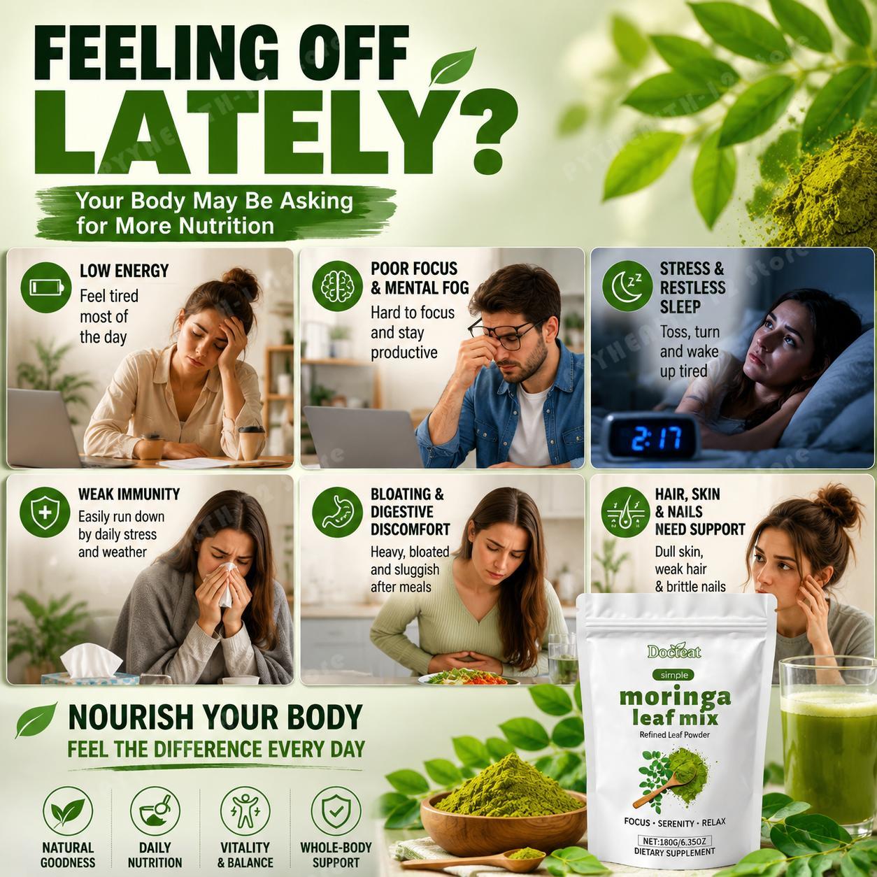 Порошковая смесь листьев морин – обзор и цена Moringa Leaf Powder