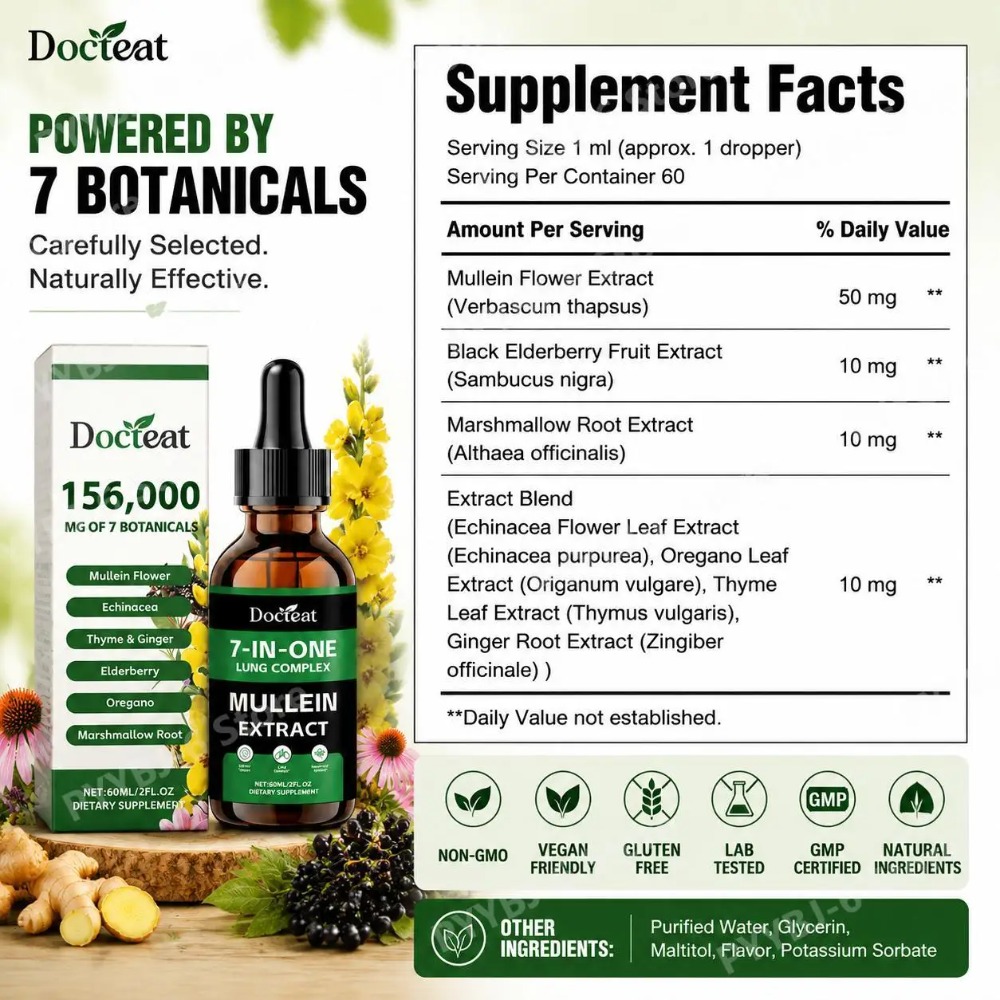 Docteat 7-в-1 Экстракт коровяк – обзор и цена Herbal Wellness
