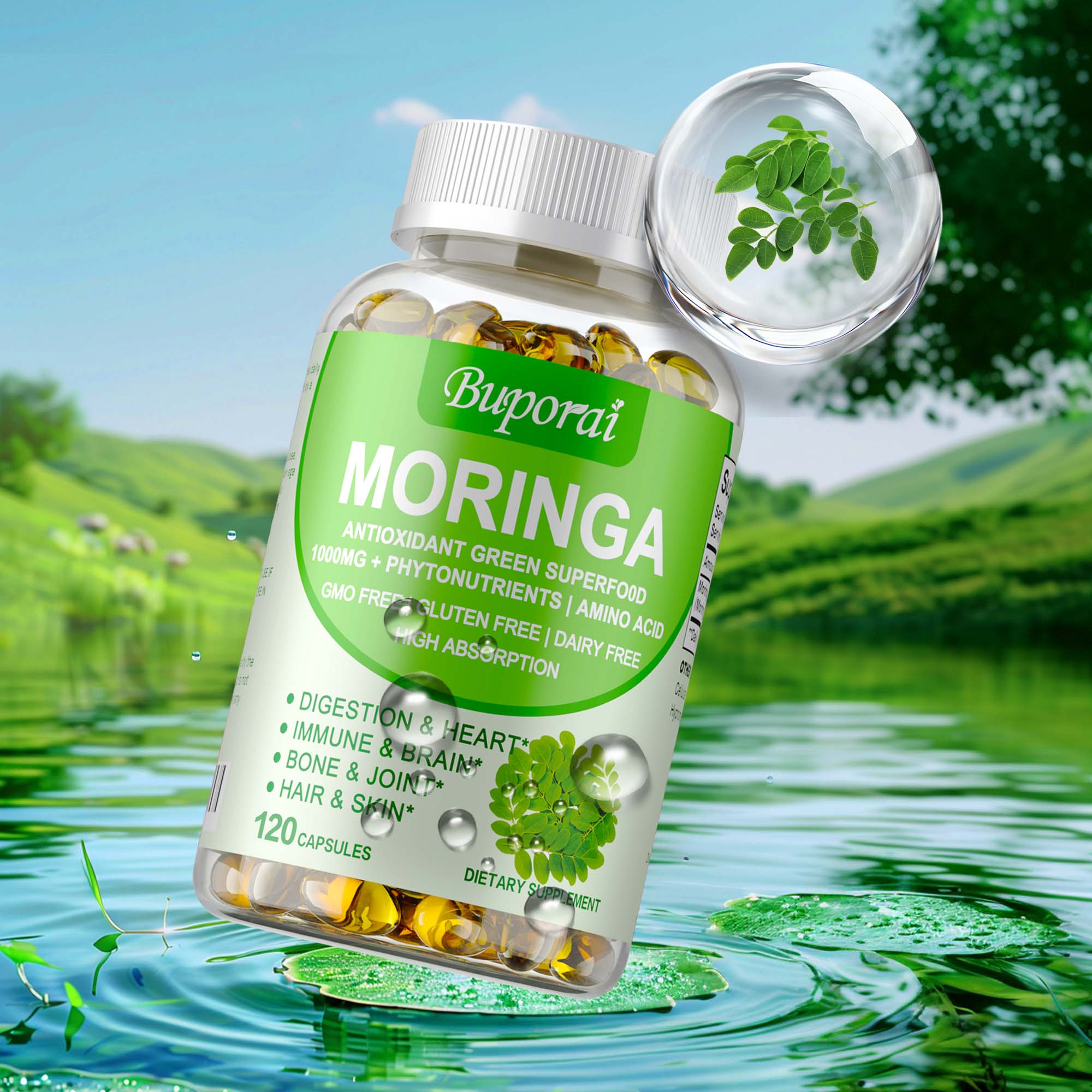 Капсулы Moringa 1000 мг — подд – обзор и цена Moringa Leaf Powder